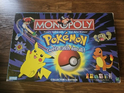 Vintage 1999 Pokemon Collector's Edition MONOPOLY Board Game 100% Complete