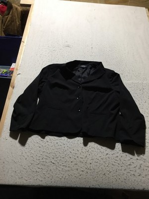 Evan-Picone Woman Essentials Blazer Plus Size 22 Black Lined Button Up