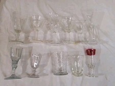 Lotto 11 Bicchieri Calici Misti Di Cristallo Lavorati Vintage