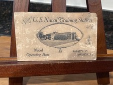 Vintage "Vues des Etats-Unis Station d'entraînement naval - Livre de cartes postales Hampton Roads, VA"