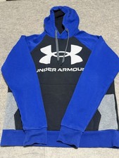 Kids Under Armour Cold Gear pullover Hoodie sweatshirt youth small black  blue