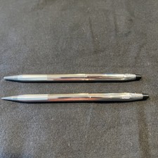 Cross silver colored pen and pencil set