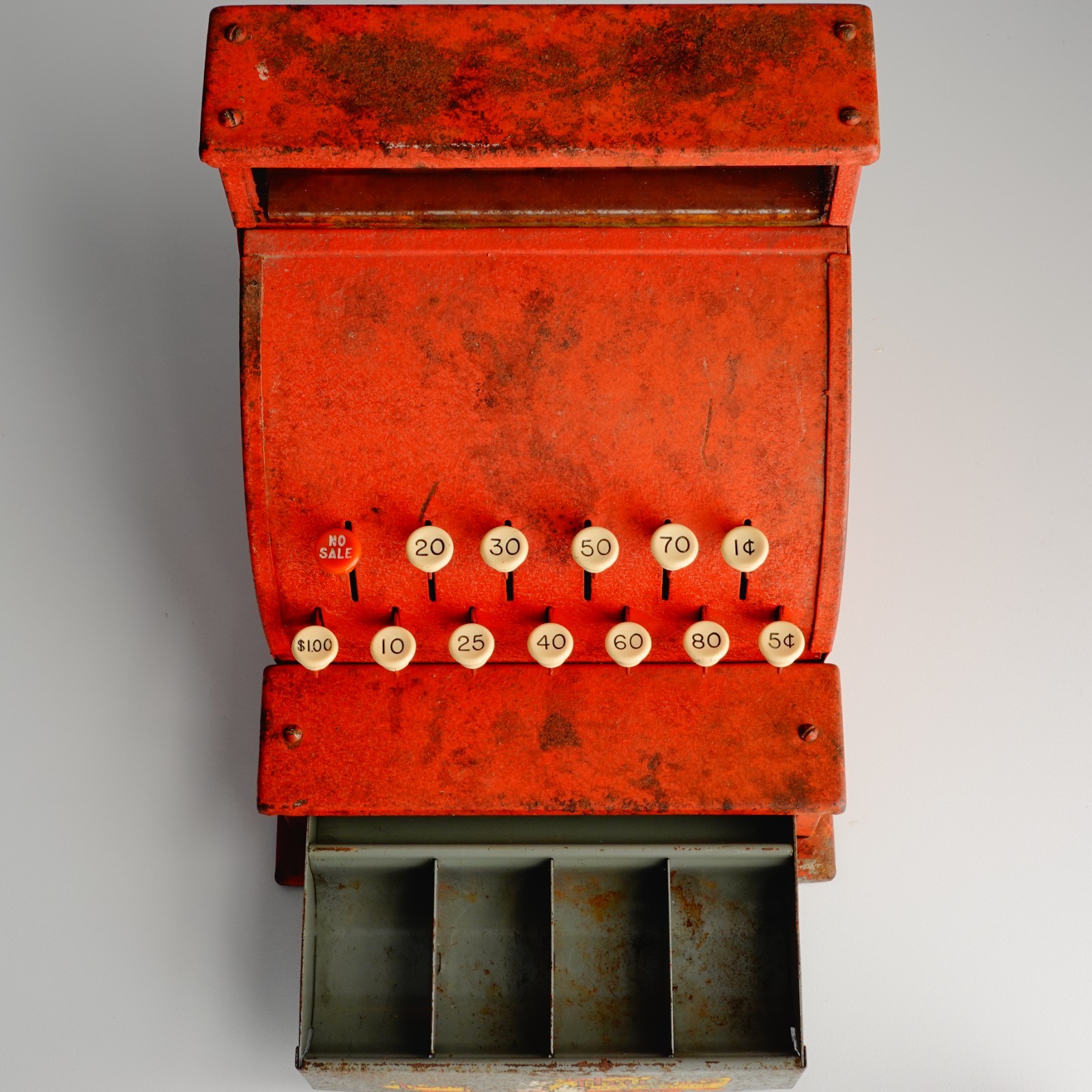 как выглядит WORKING see video Tom Thumb Cash Register Red Antique Toy Steel фото