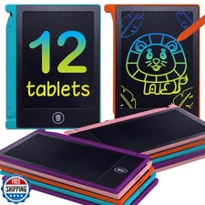 Party Favor Mini LCD Writing Tablet for Kids, 12 Pack 4.5 Inch