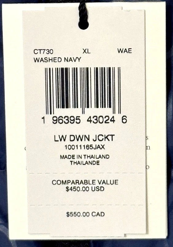 Coach Signature Lightweight Down Jacket Navy Blue  Mens XL  NWT $450 - Image 4 of 4