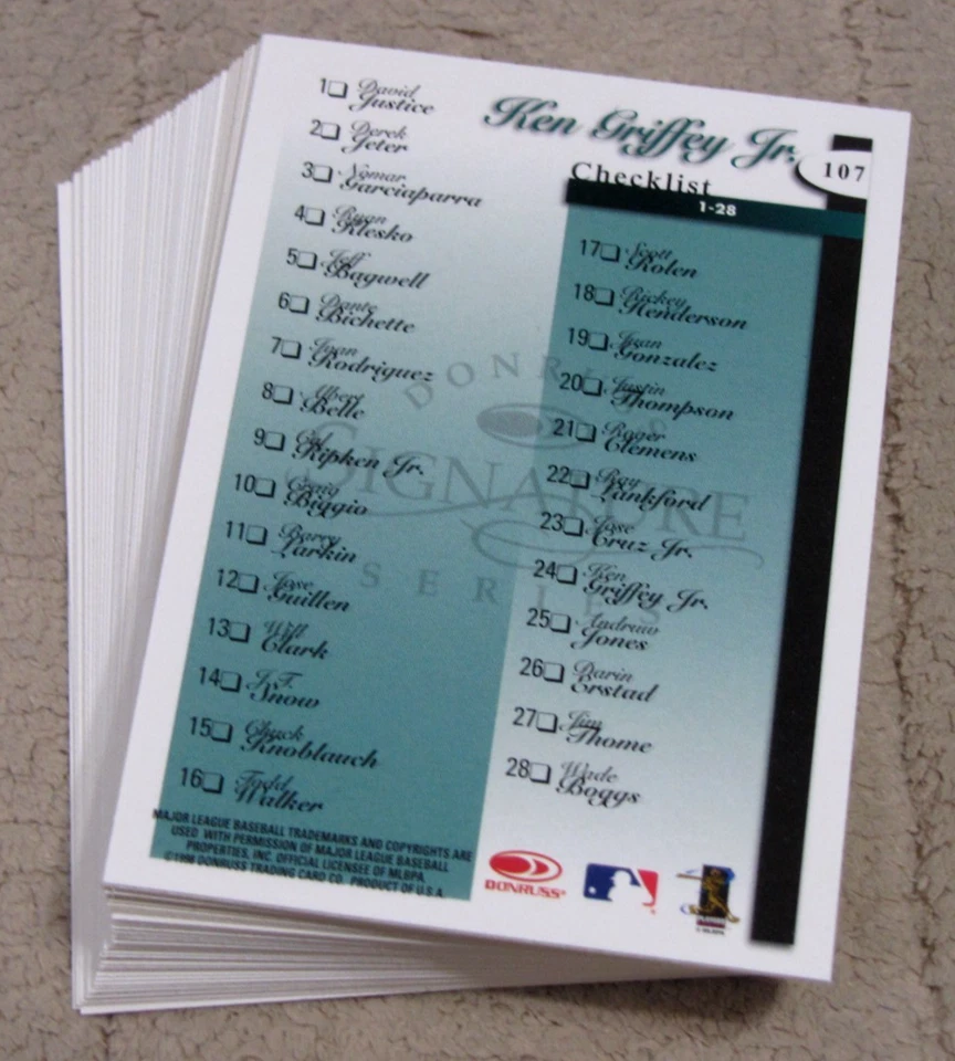 1998 Donruss Signature Series Baseball (Pick Choose Complete) - Image 2 of 2