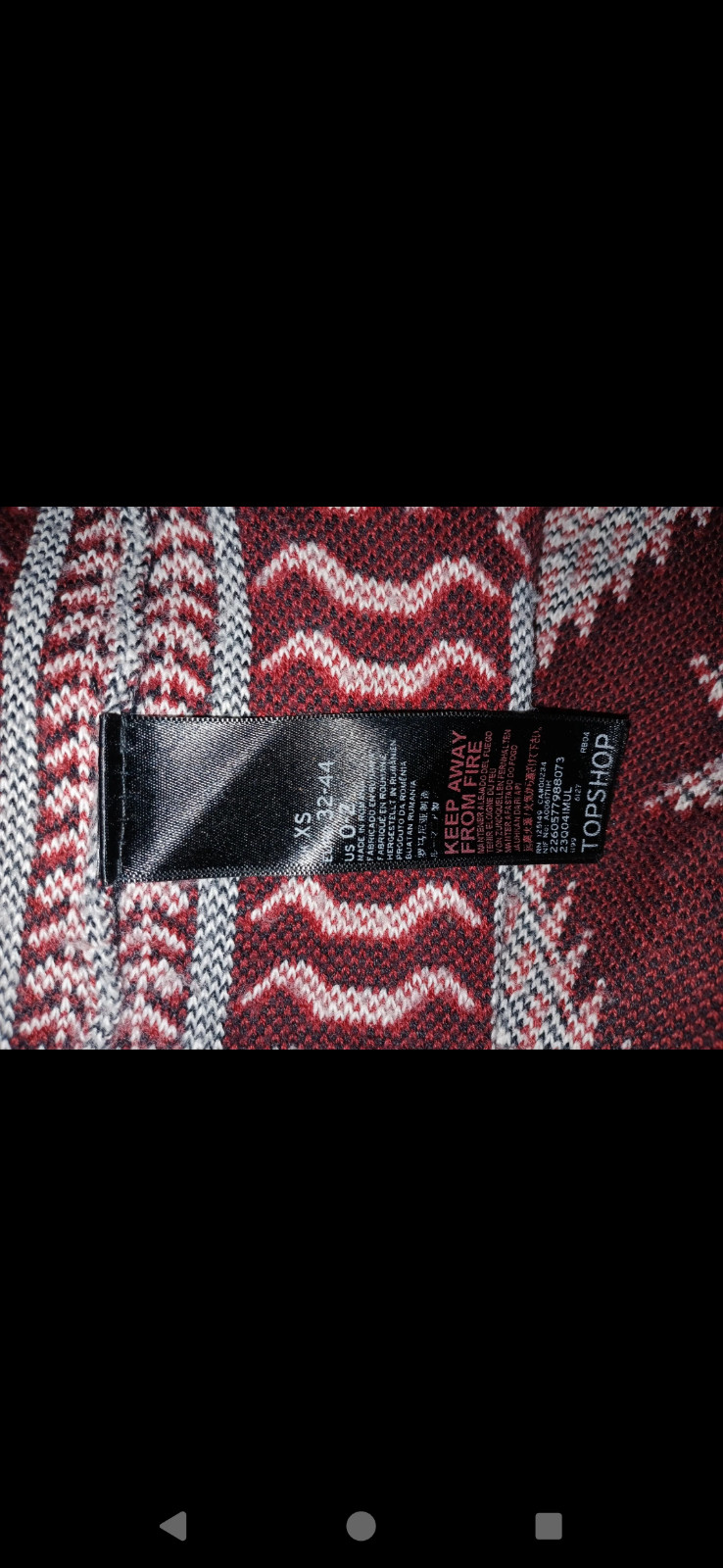 Topshop Aztec Pattern Fringed Cape/poncho With Hood Size XS image 4