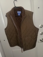 brown diamond-quilted Pendleton vest Men  s Xl