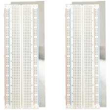 2 Pack Premium Solderless Breadboard, 830 Tie Points, RoHS Compliant, 6.5"x2.1"