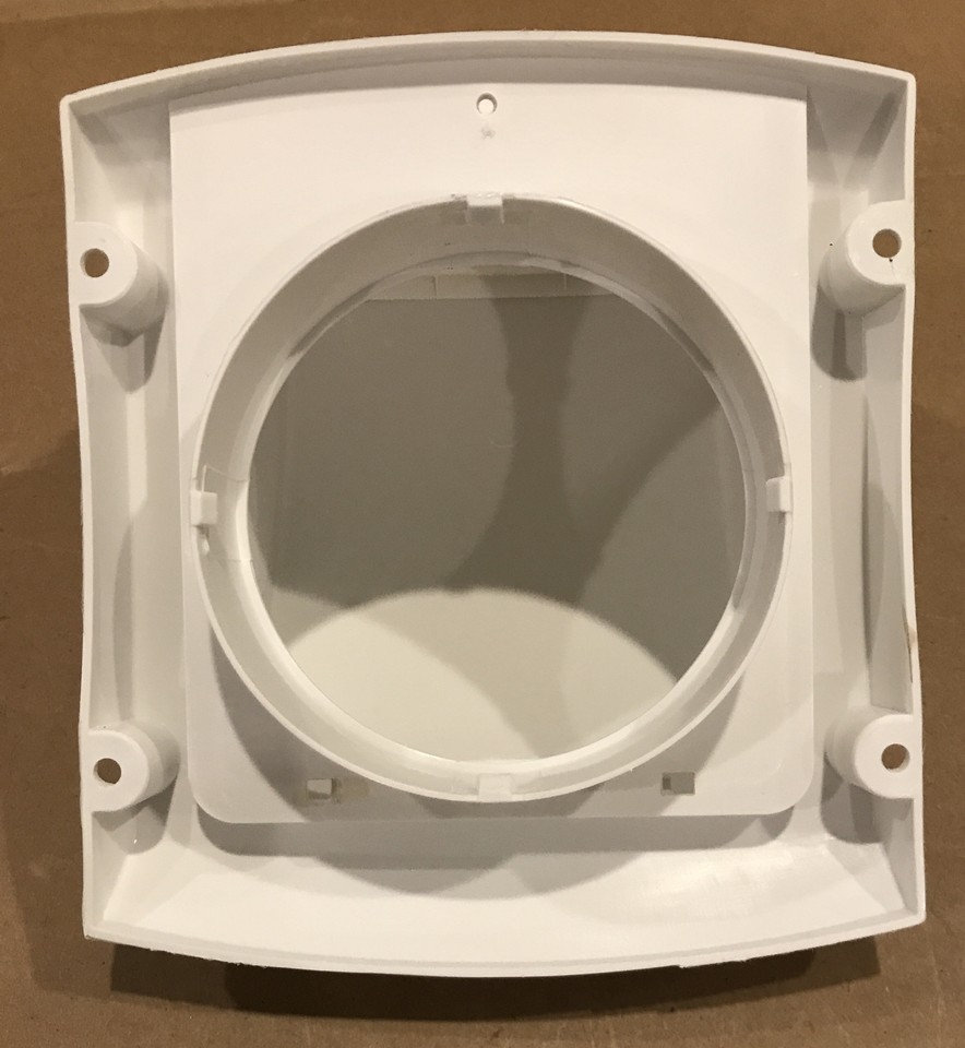 4" Dryer Eave Soffit Vent w/ Flap White Plastic Dundas Jafine