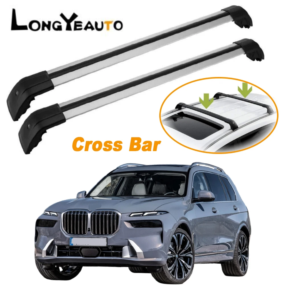 Fits for BMW X7 G07 2019 2023 Lockable Crossbar Roof Rack Rails