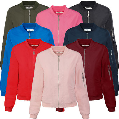 Bomberjacke Damen Pilotenjacke Retro Übergangsjacke Jacke NEU D-179 S-XL