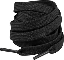 2 Pair Flat Shoe laces, 5/16" Wide Shoelaces Flat Shoelaces Sneaker Shoe Lace fo