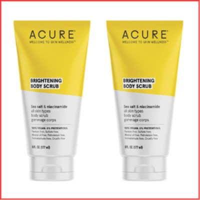 BODY SCRUB Brightening Exfoliation Renewal for All Skin Types 2 Pack ACURE