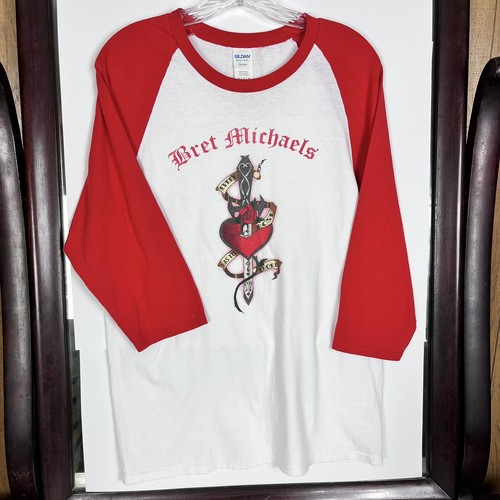 Bret Michaels Poison White Red Sleeves 