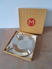 Posacenere Acciaio Inox Pubblicitario Mencarelli Pompe Industria Italia Vintage