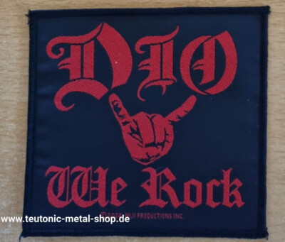 Dio - We Rock gewebter Aufnäher-woven Patch Neu & Official!