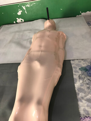 latex sleepbag Vacuum pumping sleeping nack with detach tube back zip