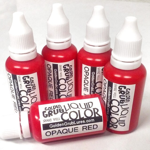 NEW 1+ OZ. OPAQUE RED Liquid Color Dye Fishing Soft Bait Lure Making ...