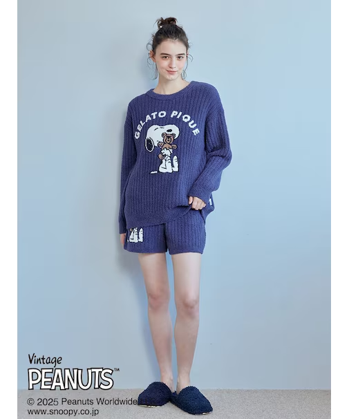 gelato pique × PEANUTS SNOOPY×BEAR Jacquard Pullover