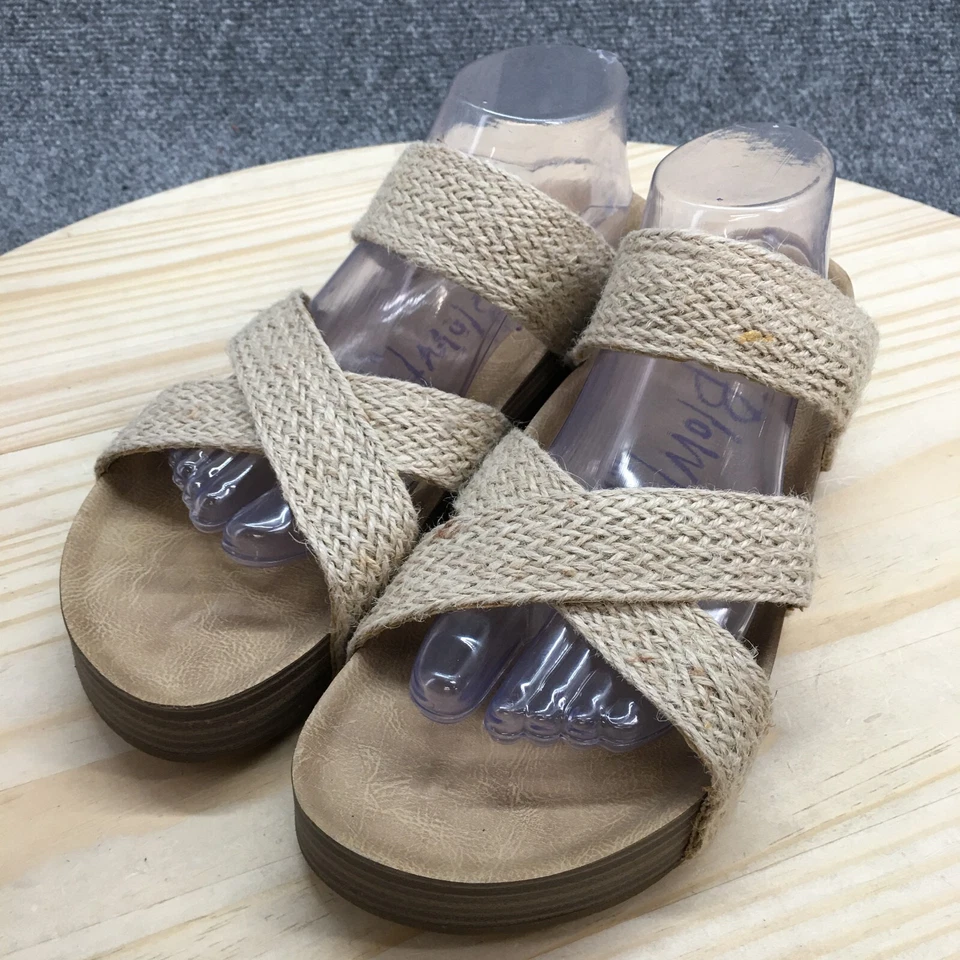 Sandalias Blowfish Malibu para mujer 11 correas deslizantes Miri beige punta abierta informales Foto 3 de 4