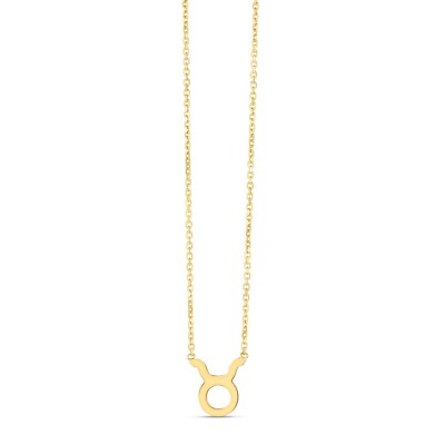 14K Gelbgold Stier Halskette