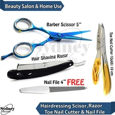 Barber Scissor Hairdressing Shaving Razors Podiatry Nail Cutter & Chiropody File
