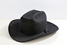 Vintage Stetson Cattleman Black Wool Wide Brim Western Cowboy Hat Mens Sz 6 3/4