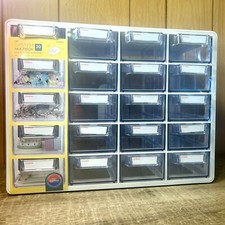 20 Drawer Sysmax Up System Organizer Multibox Only All White Clear Dividers New