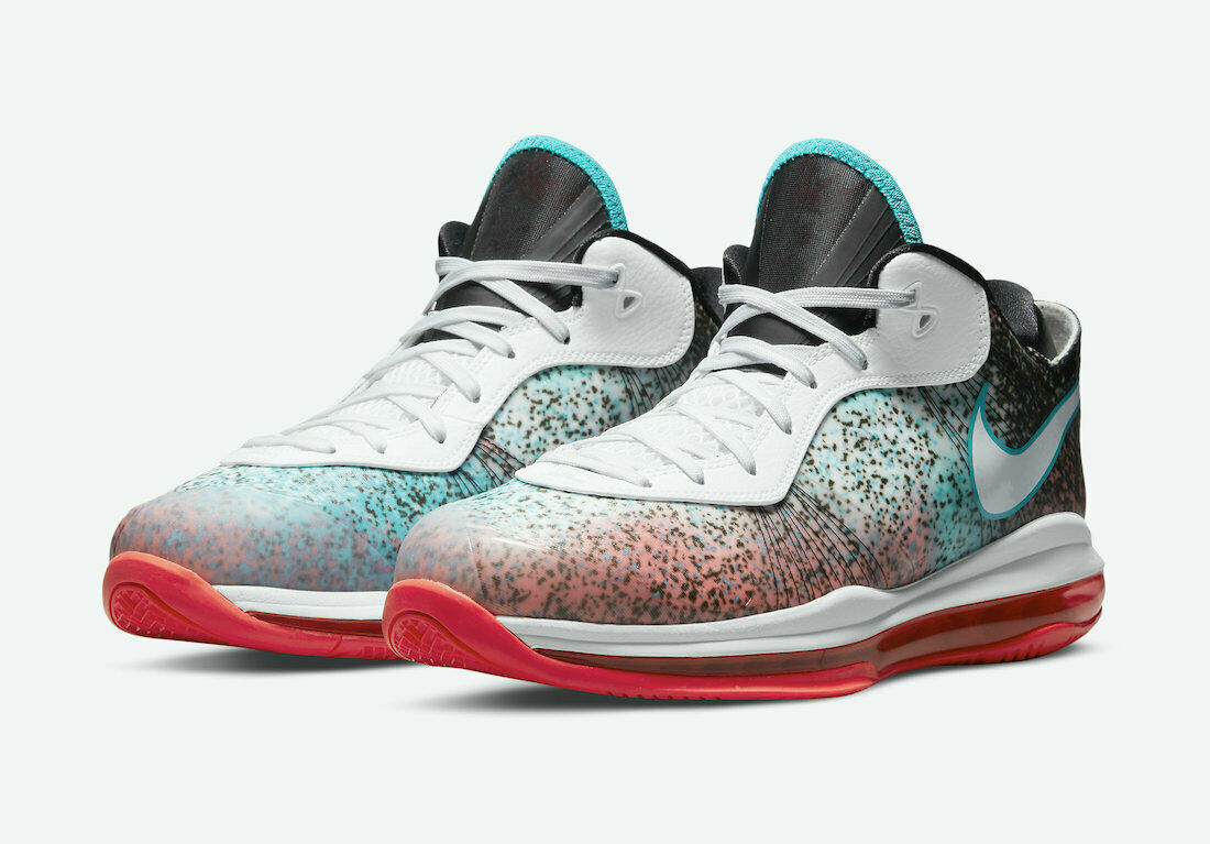 NEW Nike Lebron VIII V/2 Low QS Men's Size 7 White/White-Solar Red  DJ4436-100 | eBay