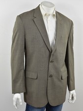 JOS A BANK Taupe Beige Puppytooth Micro-Houndstooth Seasonless Wool Blazer 43L