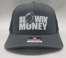 BLOWIN MONEY TURBO SNAPBACK HAT - DIESEL JDM TRUCKER DURAMAX POWERSTROKE