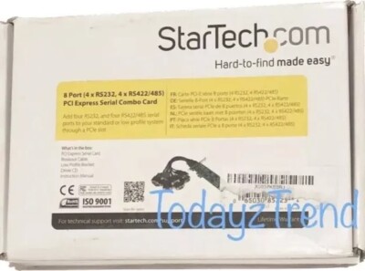 StarTech PEX8S232485 PCI Express 8 Port RS-232 RS- 422  RS-485 Serial Card
