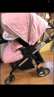 pink silver cross car seat