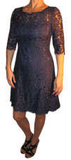 Eliza J Lace Fit and Flare 3/4 Sleeve Navy Size 8