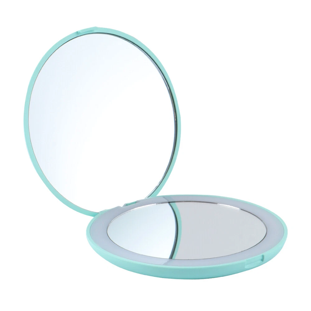 Portable Makeup Mirror Portable 10x Magnifying Makeup Mirror Mini LED hand  held