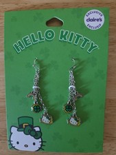 Claire's Hello Kitty St. Patrick's Day Dangle Earrings