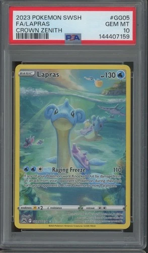 2023 Pokemon SWSH Crown Zenith #GG05 Lapras Gem Mint PSA 10