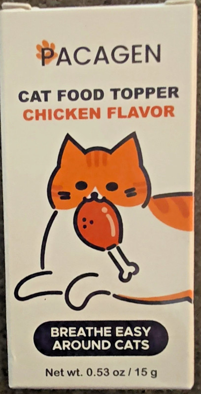 Pacagen Cat Food Topper for Allergy Relief Chicken Flavor