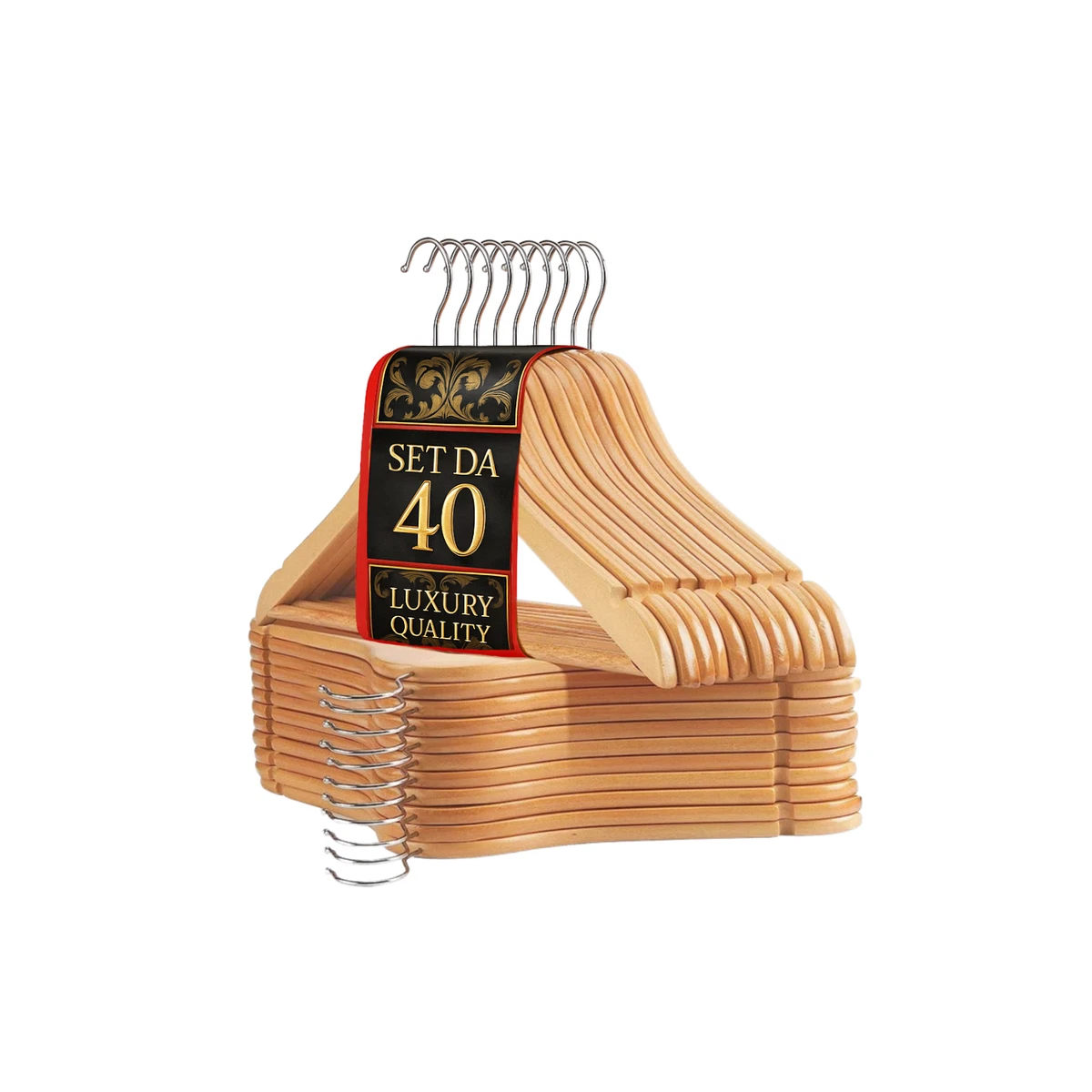 Relaxdays Set da 3 Grucce Appendiabiti Multiple, 5 Stampelle da