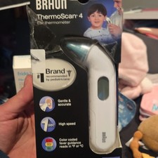 Braun ThermoScan 4 Digital Ear Thermometer White Infrared High Speed Memory