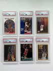 Michael Jordan PSA Graded Basketball Card Lot (6 Total Cards) Bulls Lot G