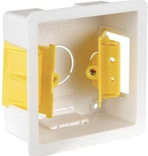 2x35mm Single 1 Gang Dry Lining Flush Pattress Back Box Plasterboard Cavity