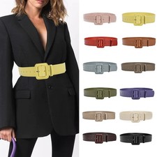 Wide Waist Belt for Women Leather Corset Belt Adjustable Fashion Belt