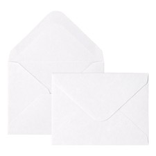 White A2 Invitation Envelopes 100 Pack, 4-3/8" x 5-3/4", 120 GSM