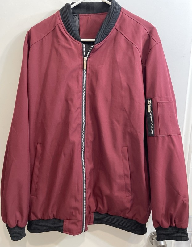 Women’s Burgundy with Black Trim Size XL Jacket-NWT