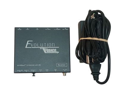 Vanco Evolution 4K HDBaseT 2.0 ARC+Digital/Analog Audio Extender+Power Cord