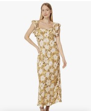 Madewell Women's Size 4 Angelina Floral Chamomile Tea Slip Maxi Dress NEW