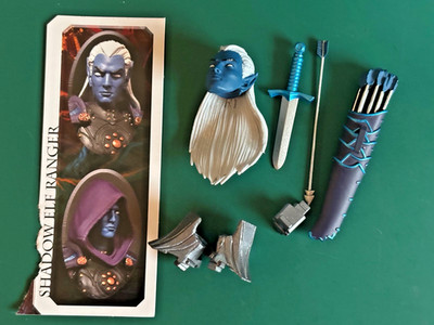 Mythic Legions Shadow Elf Ranger Head daggar Parts Custom Fodder Four ...