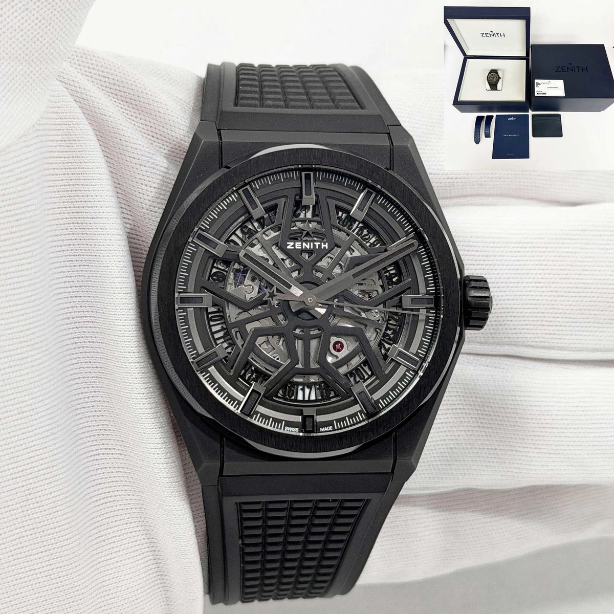 2022 Zenith Defy Classic 49.9000.670/77.R782 41MM Skeleton Ceramic B/p
